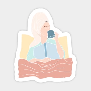 Self care, spa day illustration Sticker